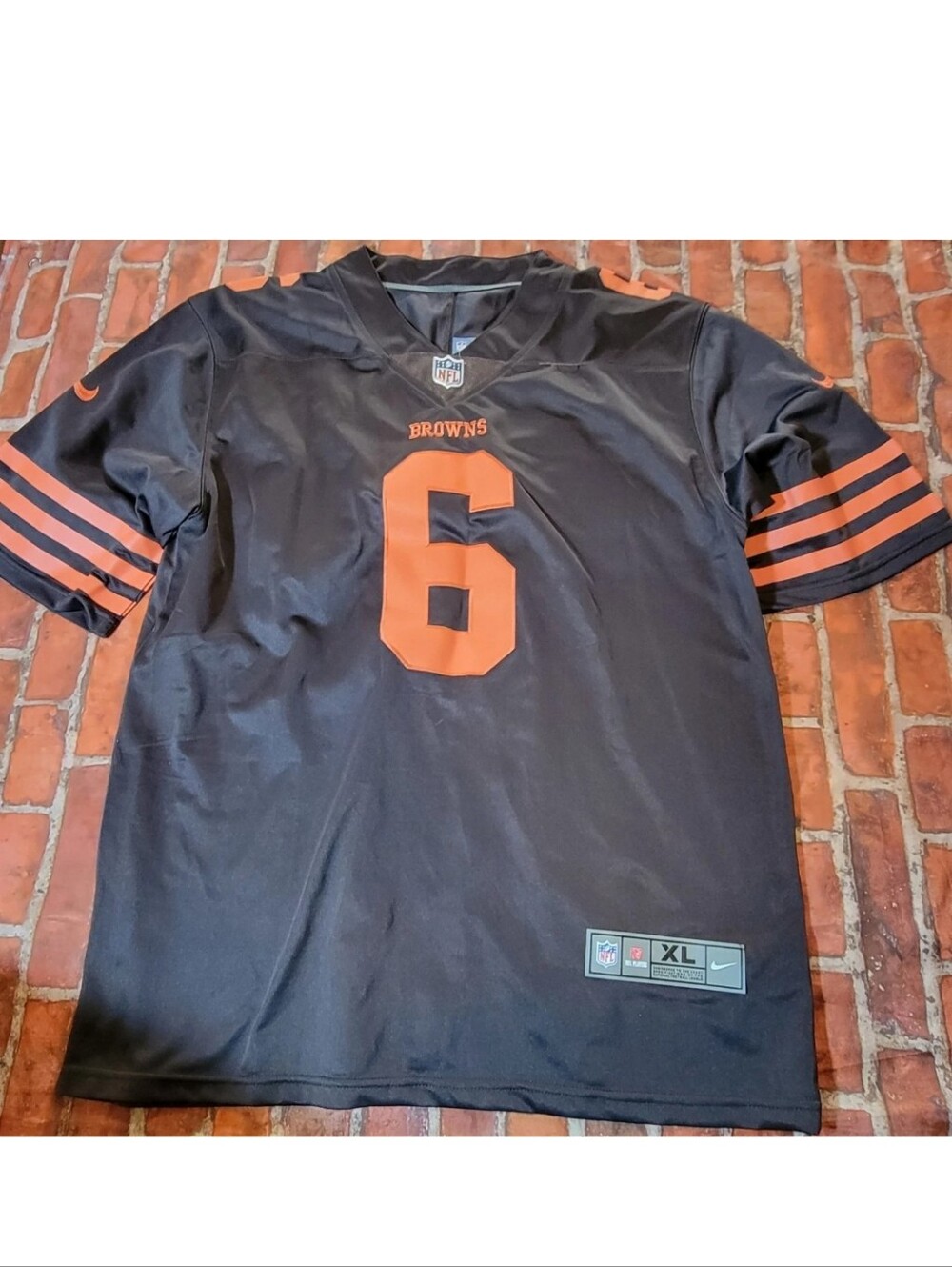 Men's Nike Cleveland Browns Baker Mayfield #6 Jersey - Brown - Sz XL - On Field